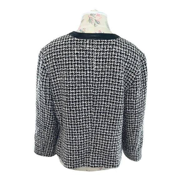 Tweed Lady  / Vtg / Black and White Pendleton Silk Blend Jacket - Picture 8 of 10